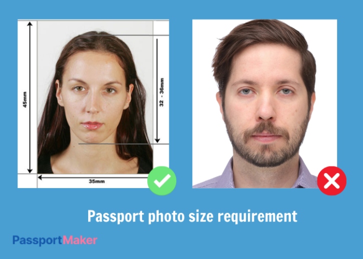 Australian passport photo size requirement