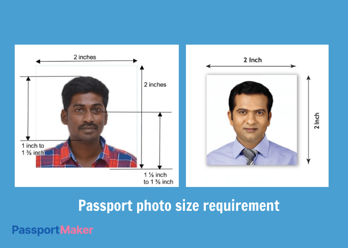 Indian passport photo size requirements